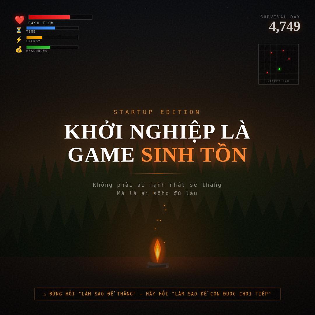 Khởi nghiệp không phải là game chiến thuật – nó là game sinh tồn