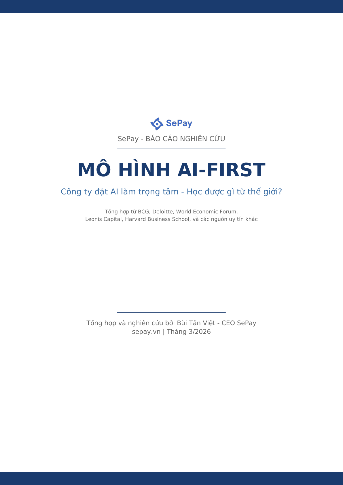 Báo cáo AI-First – lộ trình chuyển đổi AI-First dành cho doanh nghiệp vừa và nhỏ